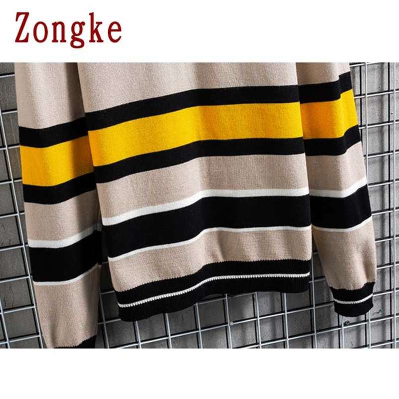 Zongke Striped Mens Cardigan Knitted Top Autumn Winter Mens Sweater Knitted Mens Clothing Arrival M-3XL 210929