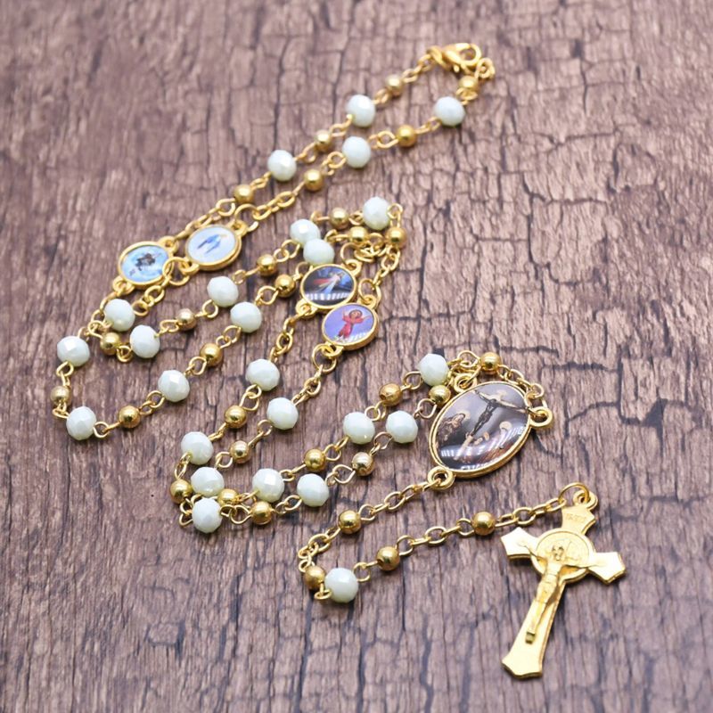 Christian Crucifixion Jesus Chain Russian Cross Prayer Hanger Crucifixion Cross Hanger Chain Jesus Glass Crystal Chain