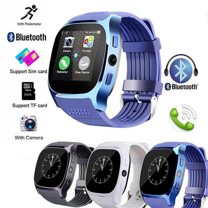 T8 Bluetooth Smart Watch with Camera Phone Mate SIM Card Pedometer Life Waterproof for SmartWatch 3 Colorsa29
T8 Bluetooth Smart Watch with Camera Phone Mate SIM Card Pedometer Life Waterproof for SmartWatch 3 Colorsa29