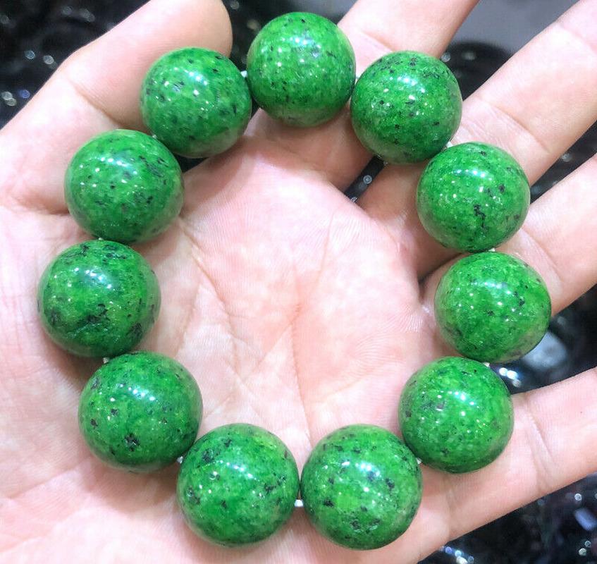 Bangle Huge Beautiful Natural 19-20mm Green Jade Gemstone Round Beads Bracelet 7.8''
Bangle Huge Beautiful Natural 19-20mm Green Jade Gemstone Round Beads Bracelet 7.8''