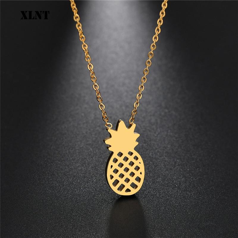 Pendant Necklaces XLNT Stainless Steel Necklace For Women Lover's Gold And Silver Color Pineapple Engagement Jewelry
Pendant Necklaces XLNT Stainless Steel Necklace For Women Lover's Gold And Silver Color Pineapple Engagement Jewelry