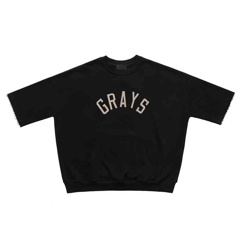 High Quality 2022 spring / summer fog new fashion trend sweater 7 / 4 sleeve letter printing casual cotton round neck T-shirt for men and women, Black
High Quality 2022 spring / summer fog new fashion trend sweater 7 / 4 sleeve letter printing casual cotton round neck T-shirt for men and women, Black