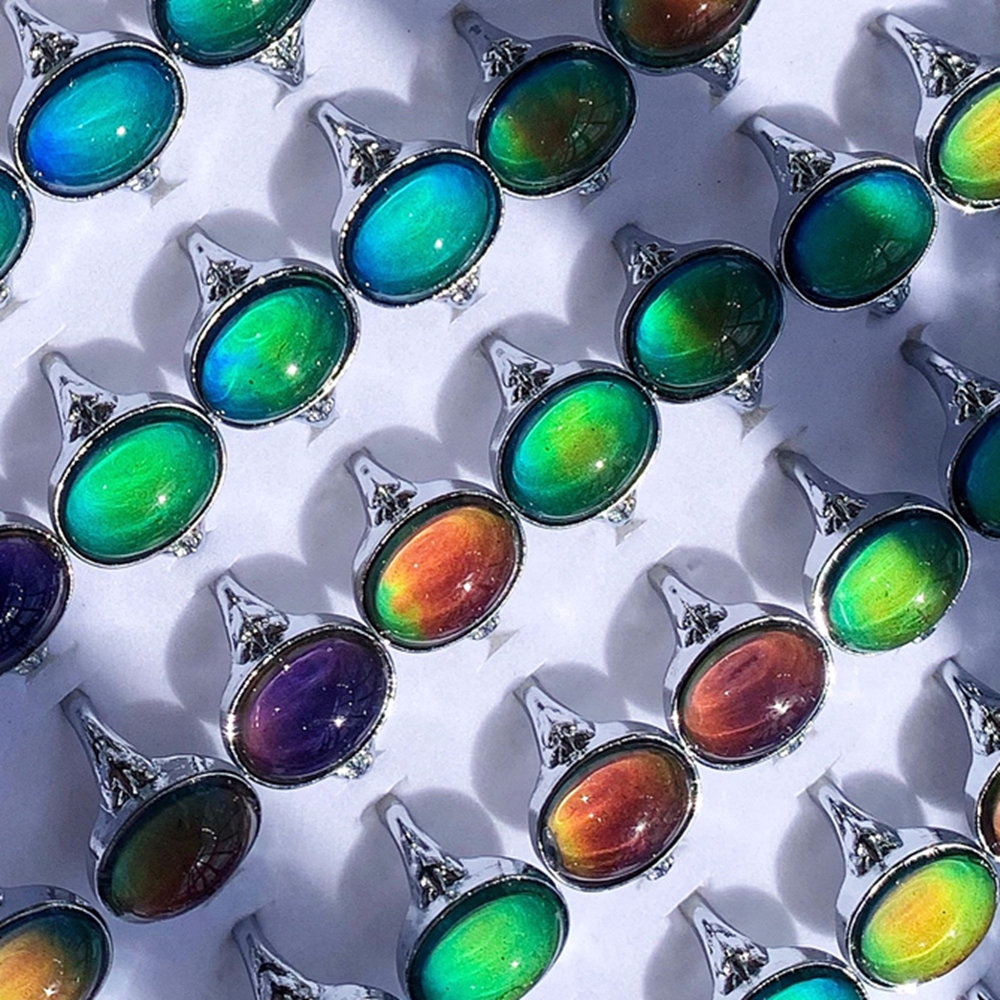 wholesale 50pcs Emotional Temperature mood color change retro fashion charm rings mix silver alloy elliptical Genstone for women men gifts jewelry
wholesale 50pcs Emotional Temperature mood color change retro fashion charm rings mix silver alloy elliptical Genstone for women men gifts jewelry