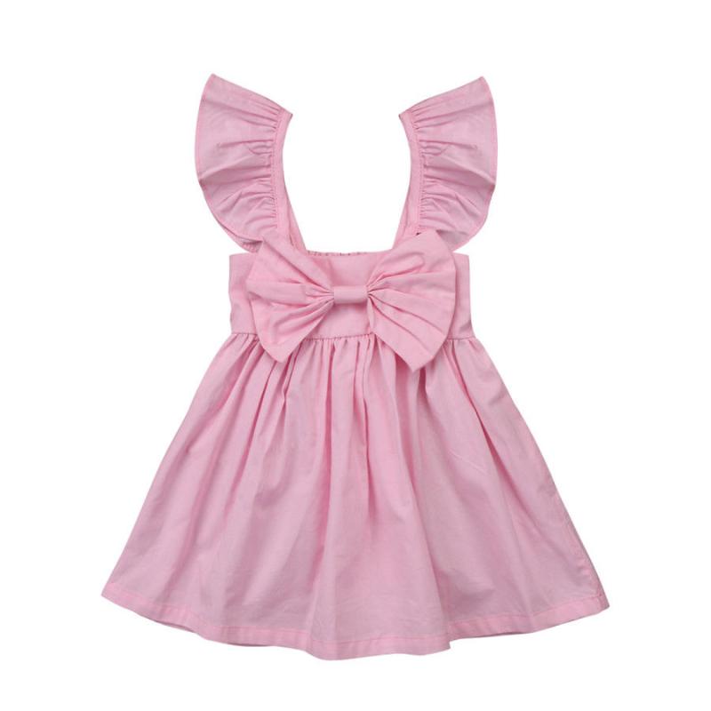 Girl's Dresses Born Kids Baby Girls Bow Party Casual Clothes Outfits Summer Pink Child Girl Dress
Girl's Dresses Born Kids Baby Girls Bow Party Casual Clothes Outfits Summer Pink Child Girl Dress