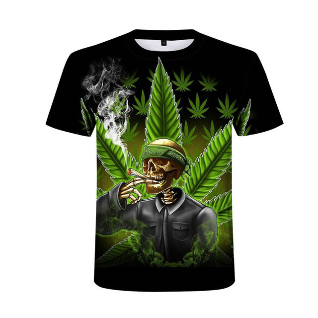 summer t-shirt new green leaf smoking skull digital print men's loose breathable round neck t-shirt1jc6, White;black
summer t-shirt new green leaf smoking skull digital print men's loose breathable round neck t-shirt1jc6, White;black