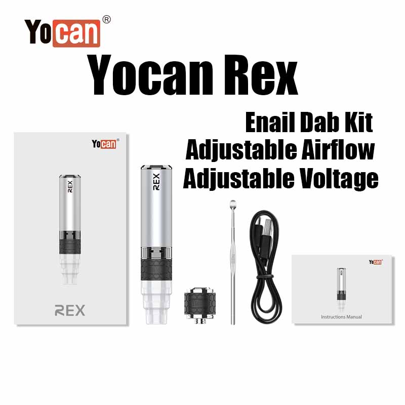 100% Authentic Yocan Rex E cigarette Kits Concentrate Vape Pen 1400mah Battery QTC Coil Portable 5 Colors Adjustable Airflow VV Batteries, Multi
100% Authentic Yocan Rex E cigarette Kits Concentrate Vape Pen 1400mah Battery QTC Coil Portable 5 Colors Adjustable Airflow VV Batteries, Multi