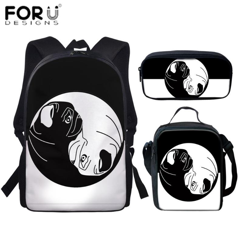 School Bags FORUDESIGNS Cool Yin Yang Pug/Cats Print Set For Teenager Black Chain Backpacks Children Kids Rucksuck 2021
School Bags FORUDESIGNS Cool Yin Yang Pug/Cats Print Set For Teenager Black Chain Backpacks Children Kids Rucksuck 2021