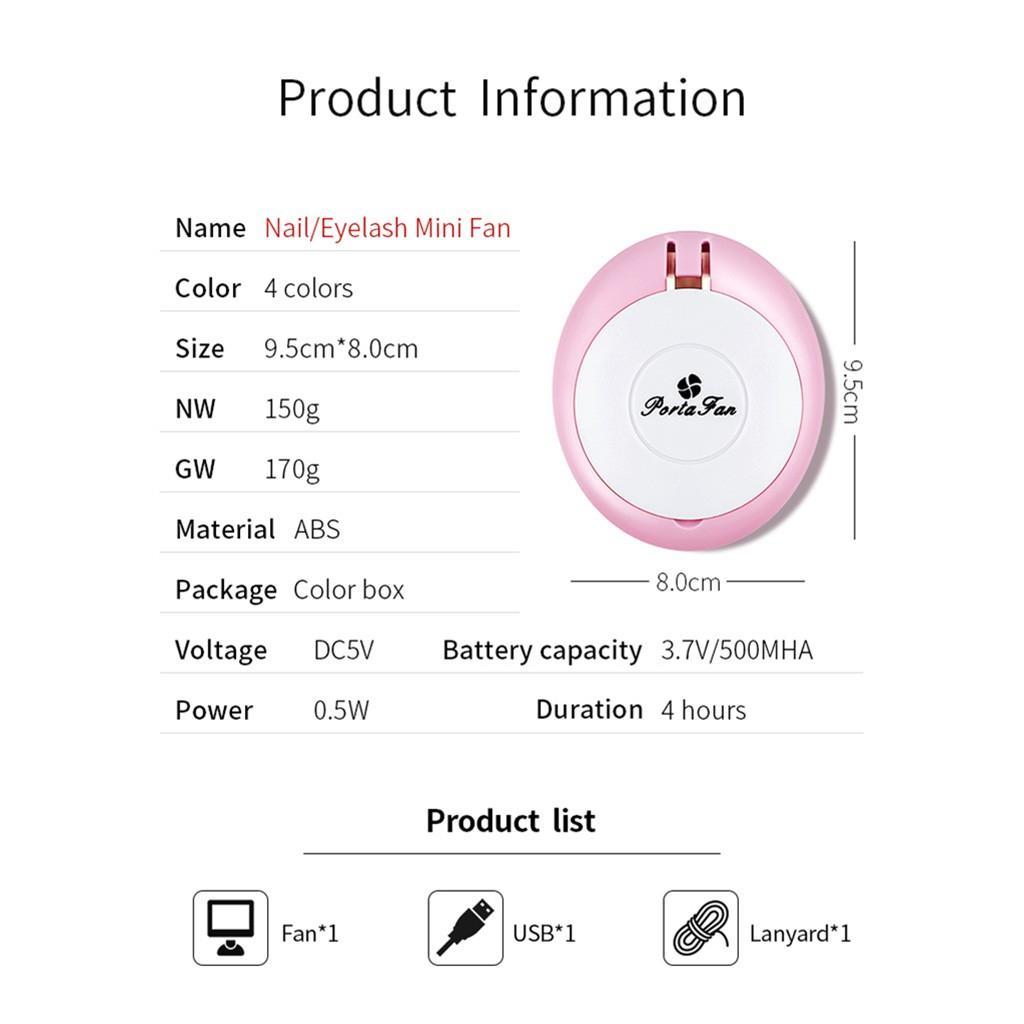 Fashion Mini portable Manicure Dryer Nail Polish Grafting Eyelash Multifunctional Makeup