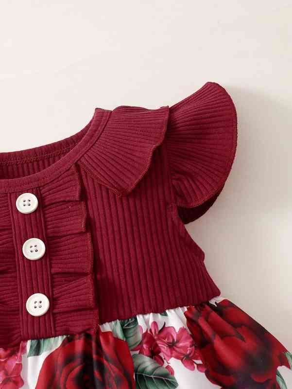 Baby Girl Sunflower Combo A-line Dress SHE