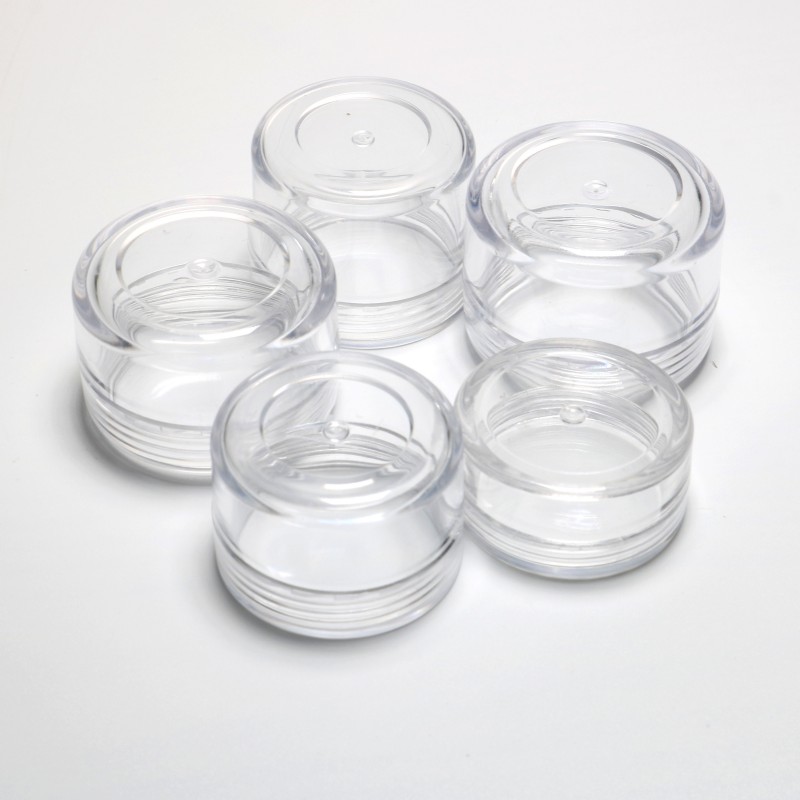 1 3 5 10 20 30 Gram Jars Cosmetic Sample Empty Container, 5ML Plastic, Round Pot, Screw Cap Lid, Small Tiny 5G Bottle, for Make Up, Eye Shadow, Nails,