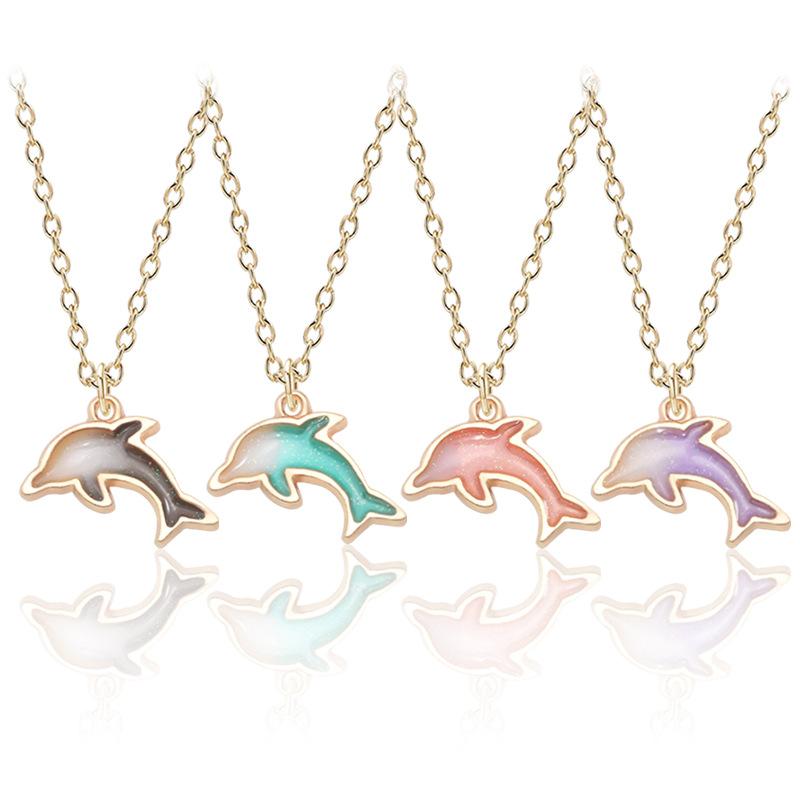 Pendant Necklaces Fashion Creative DIY Jewelry Gold Enamel Alloy Color Dolphin Exquisite Girl Child Necklace Christmas
Pendant Necklaces Fashion Creative DIY Jewelry Gold Enamel Alloy Color Dolphin Exquisite Girl Child Necklace Christmas