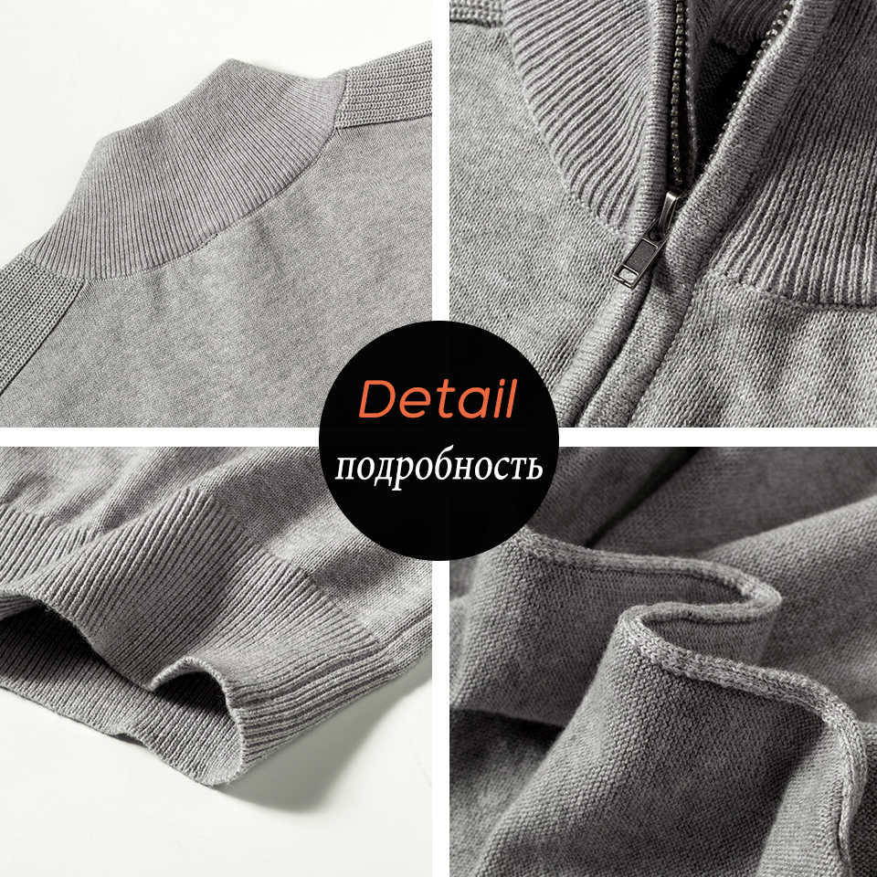 Luulla Men Spring Casual Cotton Turtleneck Sweaters Pullover Men Autumn Fashion Knitted Zip Sweater Jacket Men Collection 211018