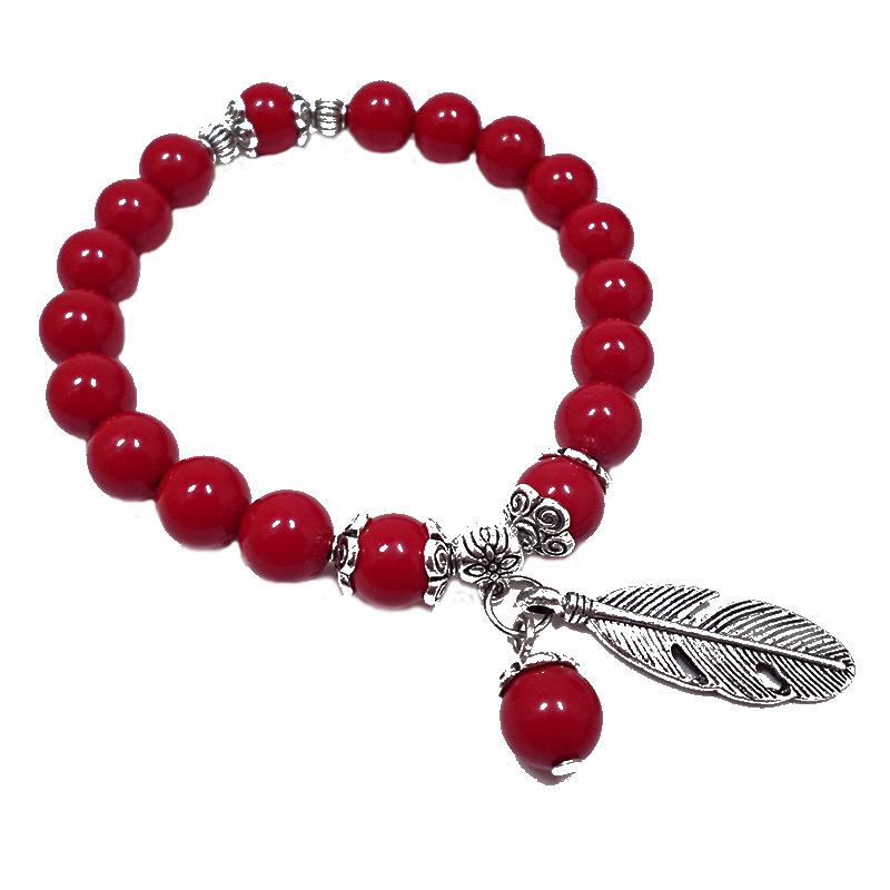 Beaded, Strands Vintage Chinese Style Red Bracelet Crown Leaf Pendant Hand String Female Cinnabar Crystal Beaded Jewelry
Beaded, Strands Vintage Chinese Style Red Bracelet Crown Leaf Pendant Hand String Female Cinnabar Crystal Beaded Jewelry