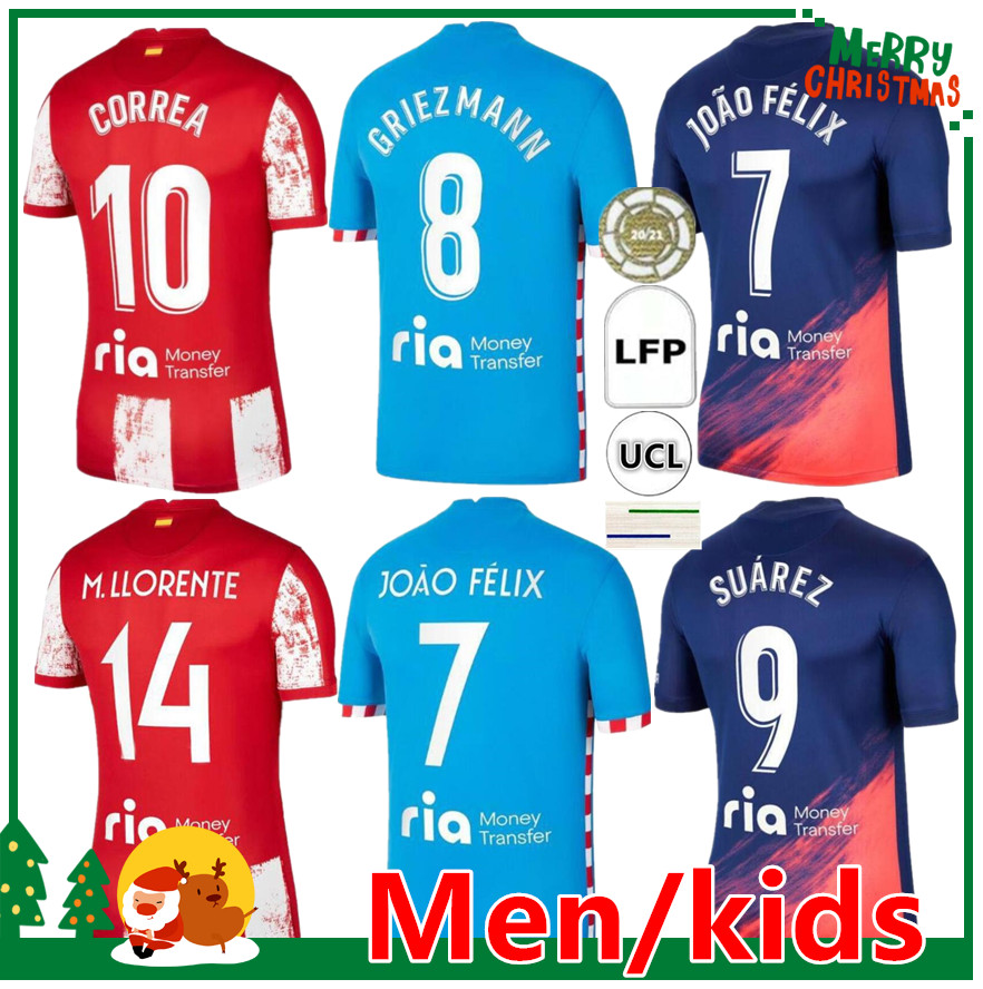 21 22 Atleticoes Soccer Jerseys SUAREZ GRIEZMANN JOÃO FÉLIX 2021 2022 Madrid M. Llorente CORREA KOKE Camisetas de fútbol LEMAR CARRASCO men kids kit Football Shirt, Sponsor 21/22 away
21 22 Atleticoes Soccer Jerseys SUAREZ GRIEZMANN JOÃO FÉLIX 2021 2022 Madrid M. Llorente CORREA KOKE Camisetas de fútbol LEMAR CARRASCO men kids kit Football Shirt, Sponsor 21/22 away