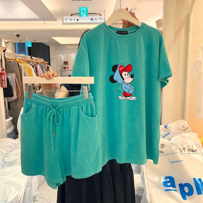 Women's Tracksuits Fashion Brand Women Clothes Summer Short Sleeve Suits Sportswear Leisure Printing Solid Color Two-piece Set Pajamas, Gray
Women's Tracksuits Fashion Brand Women Clothes Summer Short Sleeve Suits Sportswear Leisure Printing Solid Color Two-piece Set Pajamas, Gray