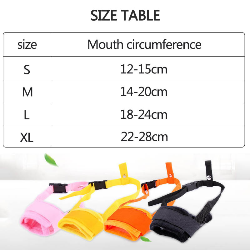 1PC Dog Training Tools Pet Products Anti Bite Muzzle Masks Dog Muzzle Mask Mesh Breathable Stop Chewing Adjustable Strap
