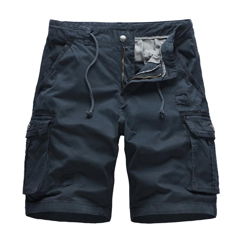 Drawstring Cargo Shors Men 2021 Summer Mens Casual Shorts Comfortable Cotton Board Multi Pocket Military Short Hombre 38 Men's