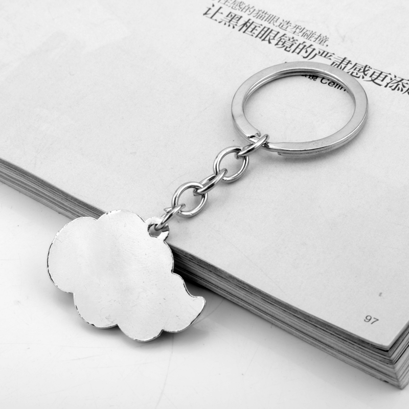 Keychain Konoha Symbol Akatsuki Red Cloud Keyrings Anime Trinket Keyholder Keyfob