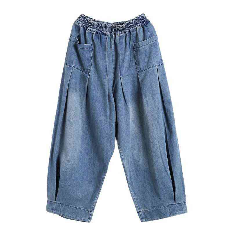 Baggy Oversize Jeans Women Denim Casual Cross Pants Female Vintage Harem Trousers Bloomers Mom Wide Leg 211129