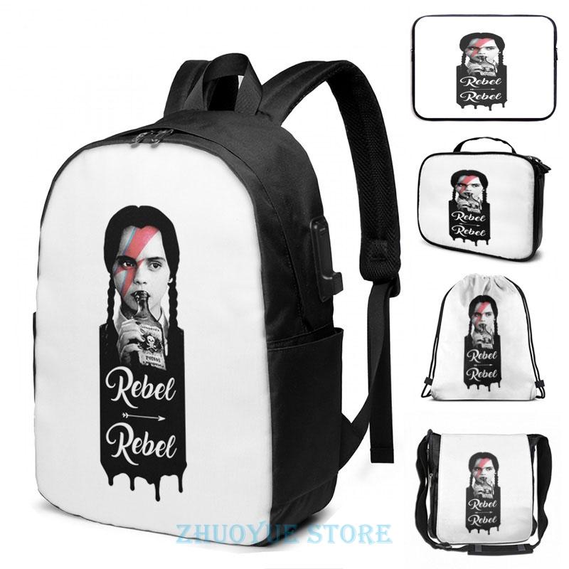 Backpack Funny Graphic Print Wednesday Addams Rebel USB Charge Men School Bags Women Cosmetic Bag Travel Laptop, Drawstring bag
Backpack Funny Graphic Print Wednesday Addams Rebel USB Charge Men School Bags Women Cosmetic Bag Travel Laptop, Drawstring bag