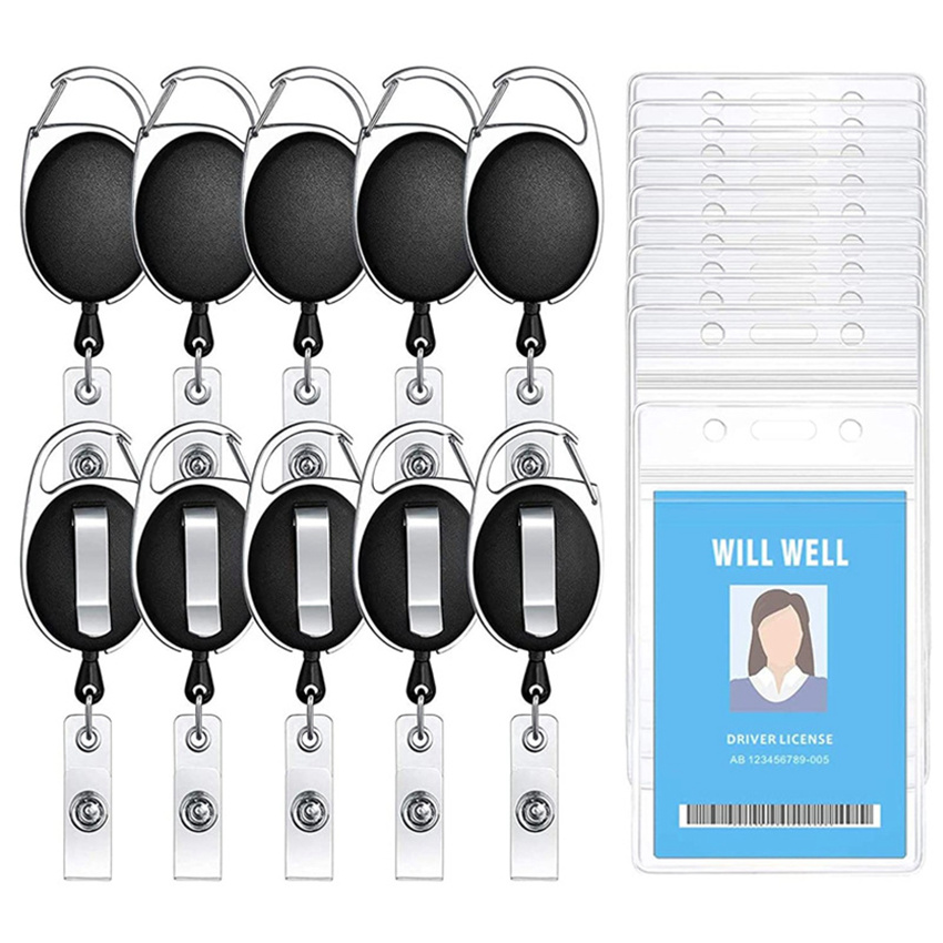 Oval Retractable Key Ring Badge Reel Nylon String Lanyard Name Tag Card Black Badge Reel Holder Clip Prevent Lost Items 100pcs LLA779
Oval Retractable Key Ring Badge Reel Nylon String Lanyard Name Tag Card Black Badge Reel Holder Clip Prevent Lost Items 100pcs LLA779