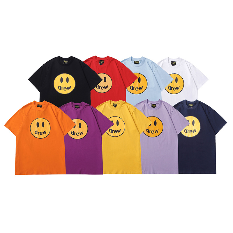Drew House T-shirt Short Sleeve O-Neck Cotton Hip Hop Tee Men Women Smile Tees Streetwear Tops, White;black
Drew House T-shirt Short Sleeve O-Neck Cotton Hip Hop Tee Men Women Smile Tees Streetwear Tops, White;black