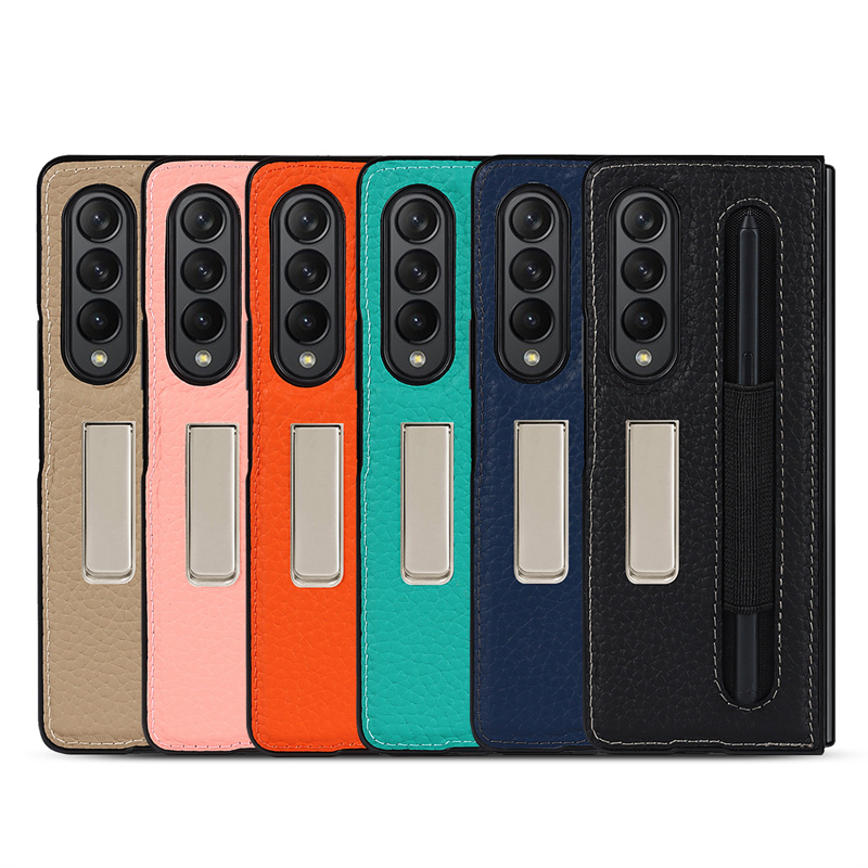 Luxury Vintage Series Back Cover for Samsung Galaxy Z Fold3 5G Fold 3 Stand Lizhi Real Leather Case with pen bag
Luxury Vintage Series Back Cover for Samsung Galaxy Z Fold3 5G Fold 3 Stand Lizhi Real Leather Case with pen bag