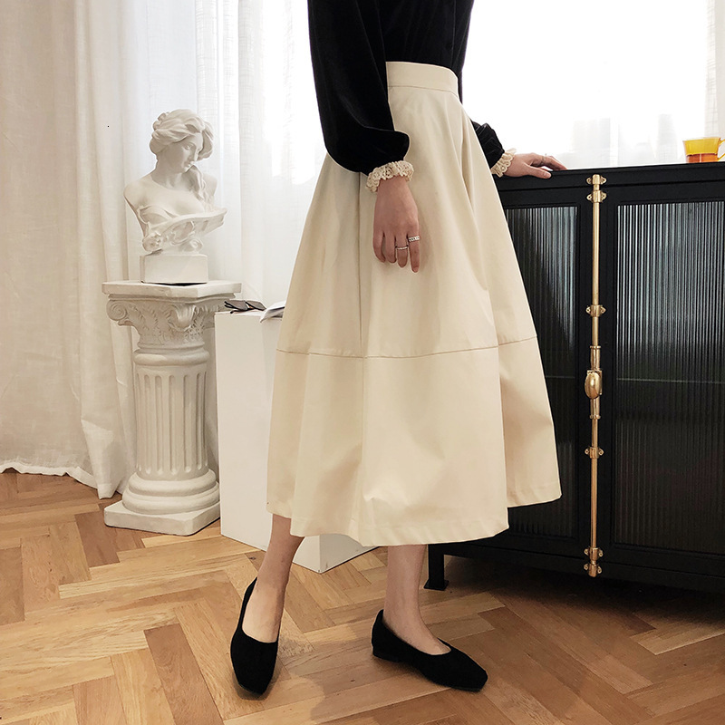 Skirts Spring Women Skirt Solid Cotton Harajuku High Waist A-line Zipper Button Jupe Femme Faldas Saia Outwear AVN1, Apricot
Skirts Spring Women Skirt Solid Cotton Harajuku High Waist A-line Zipper Button Jupe Femme Faldas Saia Outwear AVN1, Apricot