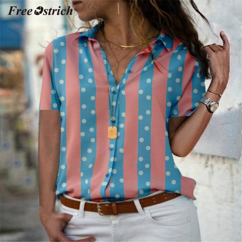 Women' Blouses & Shirts Free Ostrich Woman 2021 Short Sleeve Female Clothing Fashion Loose Tops Ladies Sexy Blouse Office Work Shirt N30, Blue
Women' Blouses & Shirts Free Ostrich Woman 2021 Short Sleeve Female Clothing Fashion Loose Tops Ladies Sexy Blouse Office Work Shirt N30, Blue