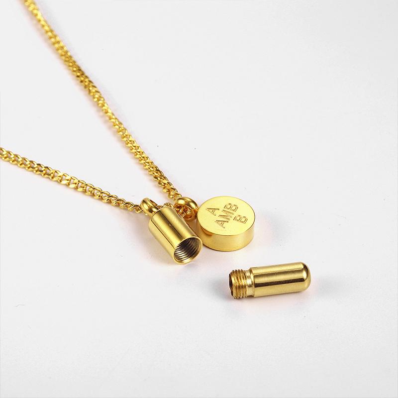 Chain Necklace Women Round Pendant Stainless Steel Hip Hop Long Men Fashion Gold Jewelry The Neck NecklacesPendant Necklaces