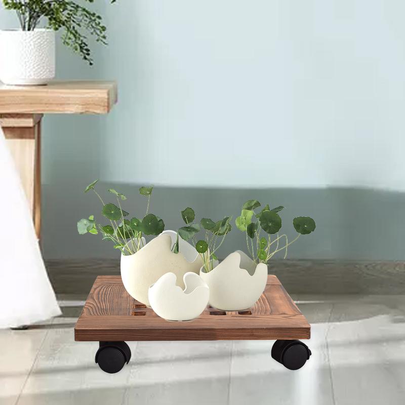Square Flower Pot Stand With Wheels Moveable Wooden Tray Universal Wheel Design Anti-corrosion And Durable For Garden Planters & Pots
Square Flower Pot Stand With Wheels Moveable Wooden Tray Universal Wheel Design Anti-corrosion And Durable For Garden Planters & Pots