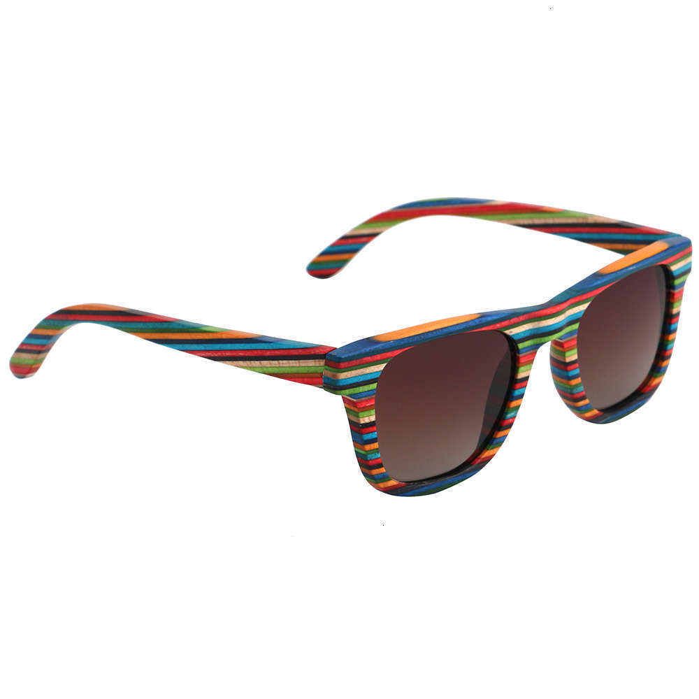 Highend accessories Multi Layer Color Skateboard Bamboo Wooden Frame Sunglass, Black
Highend accessories Multi Layer Color Skateboard Bamboo Wooden Frame Sunglass, Black