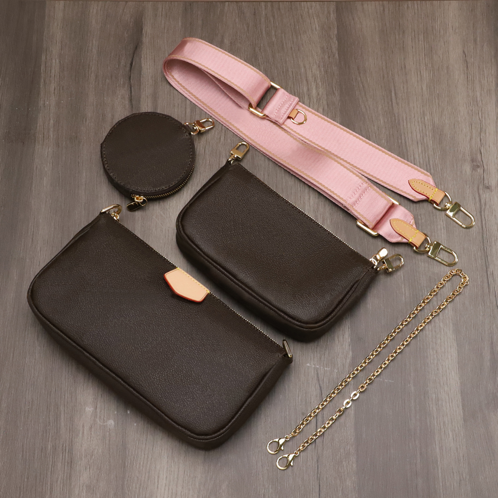 Multi Pochette purse Women Bags Crossbody 3 Pcs set Original Box Date code Purses Floral Chains Wallet clutch shoulder messenger woman cross body Handbag, White plaid pink strap
Multi Pochette purse Women Bags Crossbody 3 Pcs set Original Box Date code Purses Floral Chains Wallet clutch shoulder messenger woman cross body Handbag, White plaid pink strap