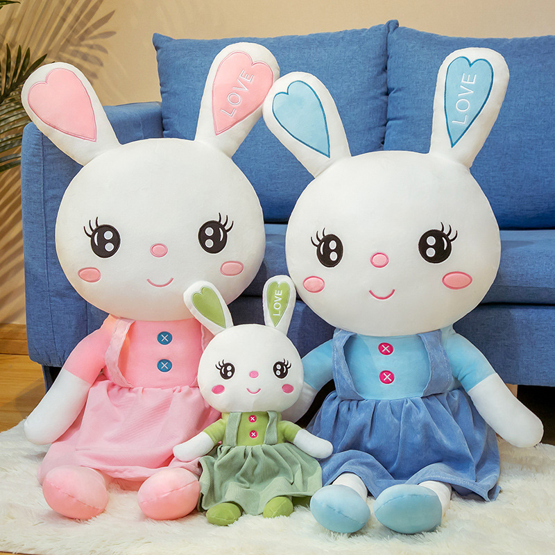 Creative love dress, rabbit plush toy small white rabbit doll sleep pillow doll children girl gift
Creative love dress, rabbit plush toy small white rabbit doll sleep pillow doll children girl gift