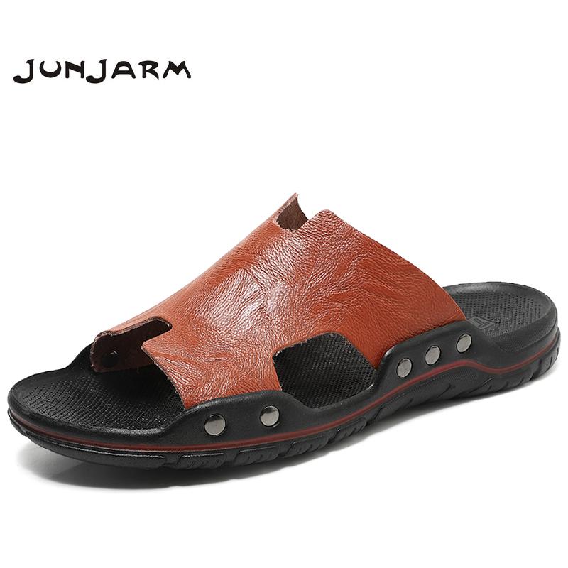 Slippers JUNJARM High Quality Leather Summer Men Shoes Outdoor Flip Flops Indoor Non-Slip Light Casual Big Size 38-48, Black
Slippers JUNJARM High Quality Leather Summer Men Shoes Outdoor Flip Flops Indoor Non-Slip Light Casual Big Size 38-48, Black