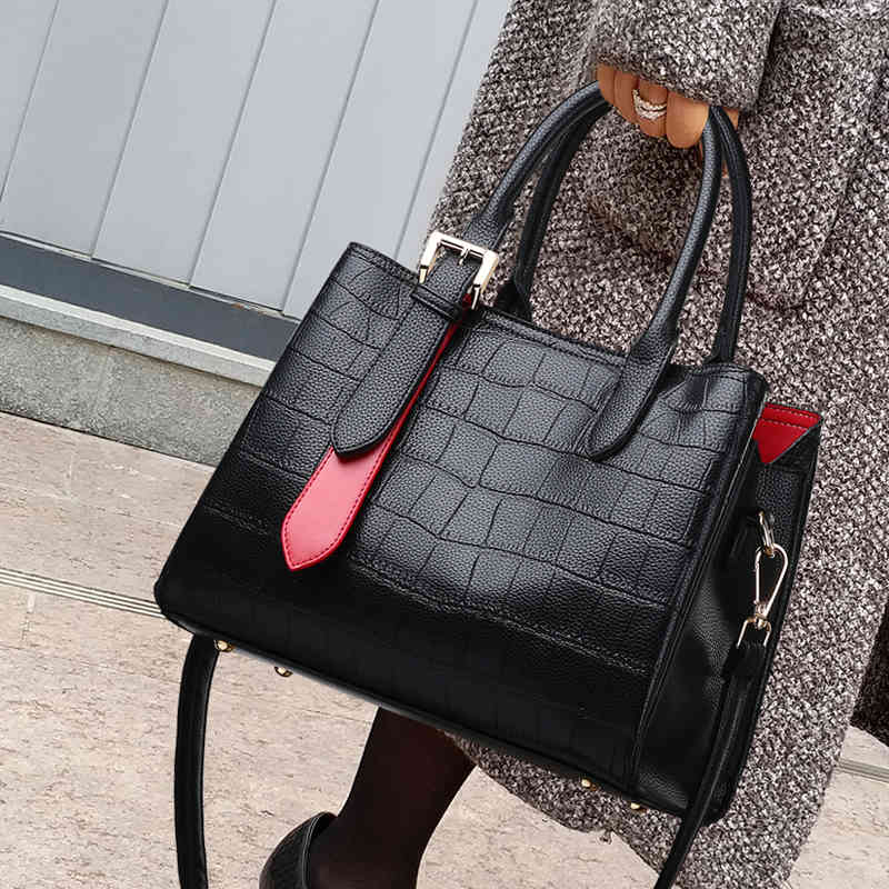 Luxury Handbags Women Bags Designer Large Capacity Tote Bag Ladies Leather Crocodile pattern Shoulder Bags Black Shopper Handbag C0326
Luxury Handbags Women Bags Designer Large Capacity Tote Bag Ladies Leather Crocodile pattern Shoulder Bags Black Shopper Handbag C0326