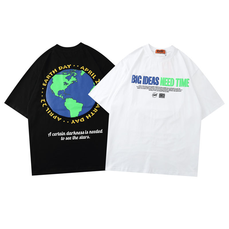 fashion t shirt impas guochao 21ss street casual, White;black 
fashion t shirt impas guochao 21ss street casual, White;black