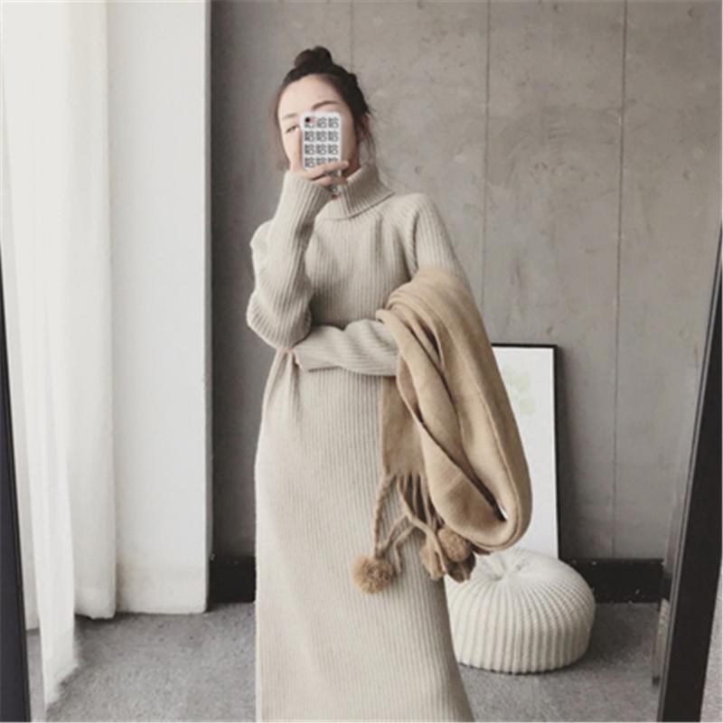 Casual Dresses 2022 Sweater Women Pullover Turtleneck Women's Plus Size Winter For Warm Thick Female Knitted Dress PZ2708, Black;gray
Casual Dresses 2022 Sweater Women Pullover Turtleneck Women's Plus Size Winter For Warm Thick Female Knitted Dress PZ2708, Black;gray