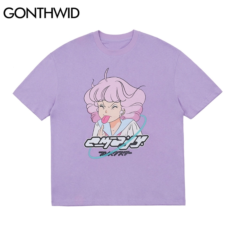 Harajuku Tees Shirts Japanese Cartoon Girl Cotton Tshirts Hip Hop Short Sleeve Streetwear Men Hipster Casual Loose Tops 210602, White
Harajuku Tees Shirts Japanese Cartoon Girl Cotton Tshirts Hip Hop Short Sleeve Streetwear Men Hipster Casual Loose Tops 210602, White