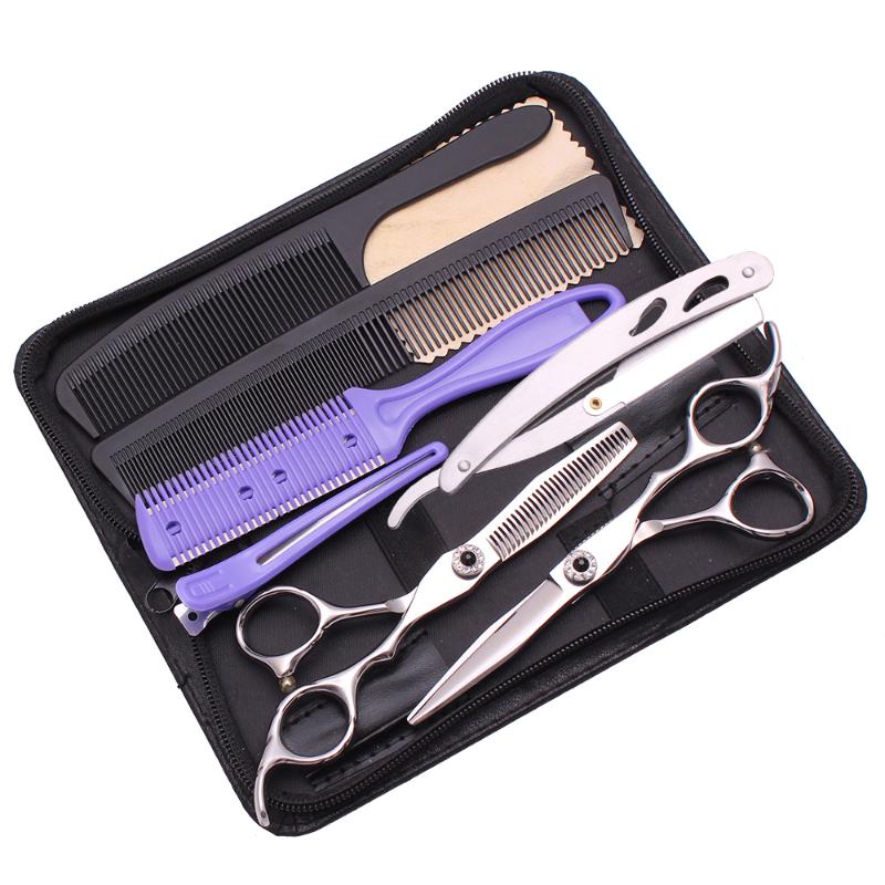 Hair Scissors Hairdressing Set 5.5" 6" 440C Thinning Cutting Professional 62HRC 9009# Barber Shop Haircut