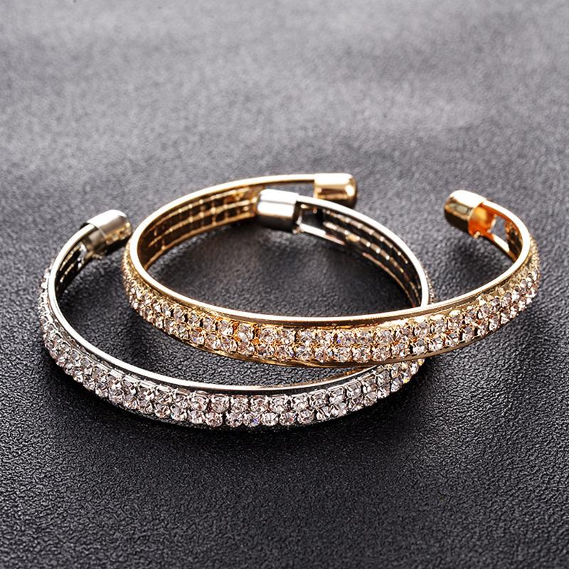 Bangle 2021 Elegant Crystal Cuff Gold Silver Color Bangles Bridal Bracelet Lady Bracelets Jewelry Braclets For Women
Bangle 2021 Elegant Crystal Cuff Gold Silver Color Bangles Bridal Bracelet Lady Bracelets Jewelry Braclets For Women