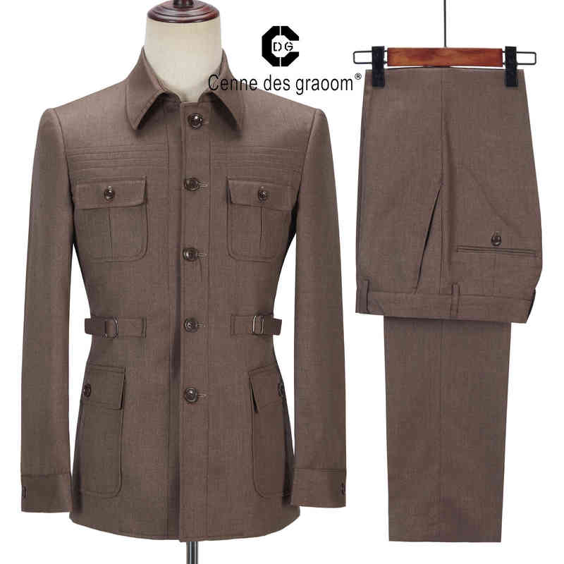 Cenne Des Graoom Coffee Safari Men's Suits Tailor-Made Blazers Pants Normal Business Causal Party Singer Groom Wedding PromV82-3 211231, Dg-v82-3
Cenne Des Graoom Coffee Safari Men's Suits Tailor-Made Blazers Pants Normal Business Causal Party Singer Groom Wedding PromV82-3 211231, Dg-v82-3