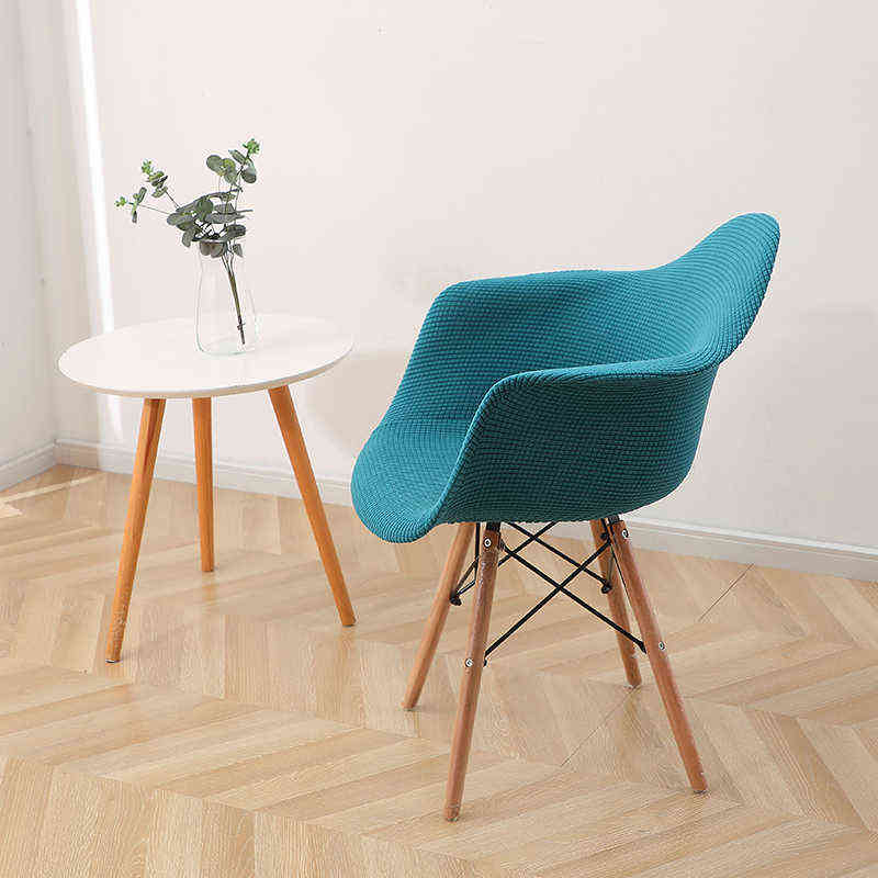 1/2/4/6Pcs Arm Chair Cover Stretch Polar Fleece House De Chaise Seat Covers for s Slipcover Bar Kitchen Dining 211116
