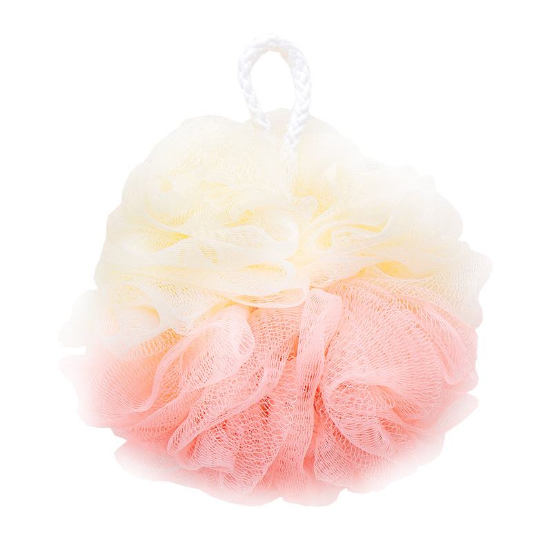 Large Soft Bath Ball Shower Loofah Sponge Pouf Puff Mesh Foaming Skin Cleaner Cleaning Tools Spa Body Scrubber Bathroom Accessories Color Matching JY0