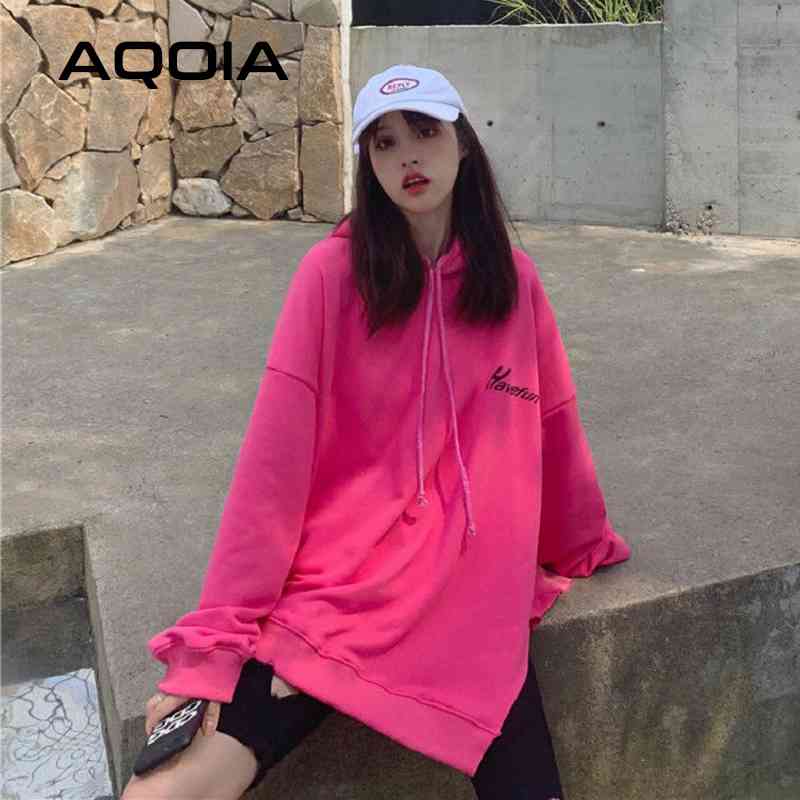 Autumn Chic Korean style Letter Printing Women Long Hoodies Thin Sweatshirt Oversize Split Womens Female Pullovers 210521, Green
Autumn Chic Korean style Letter Printing Women Long Hoodies Thin Sweatshirt Oversize Split Womens Female Pullovers 210521, Green
