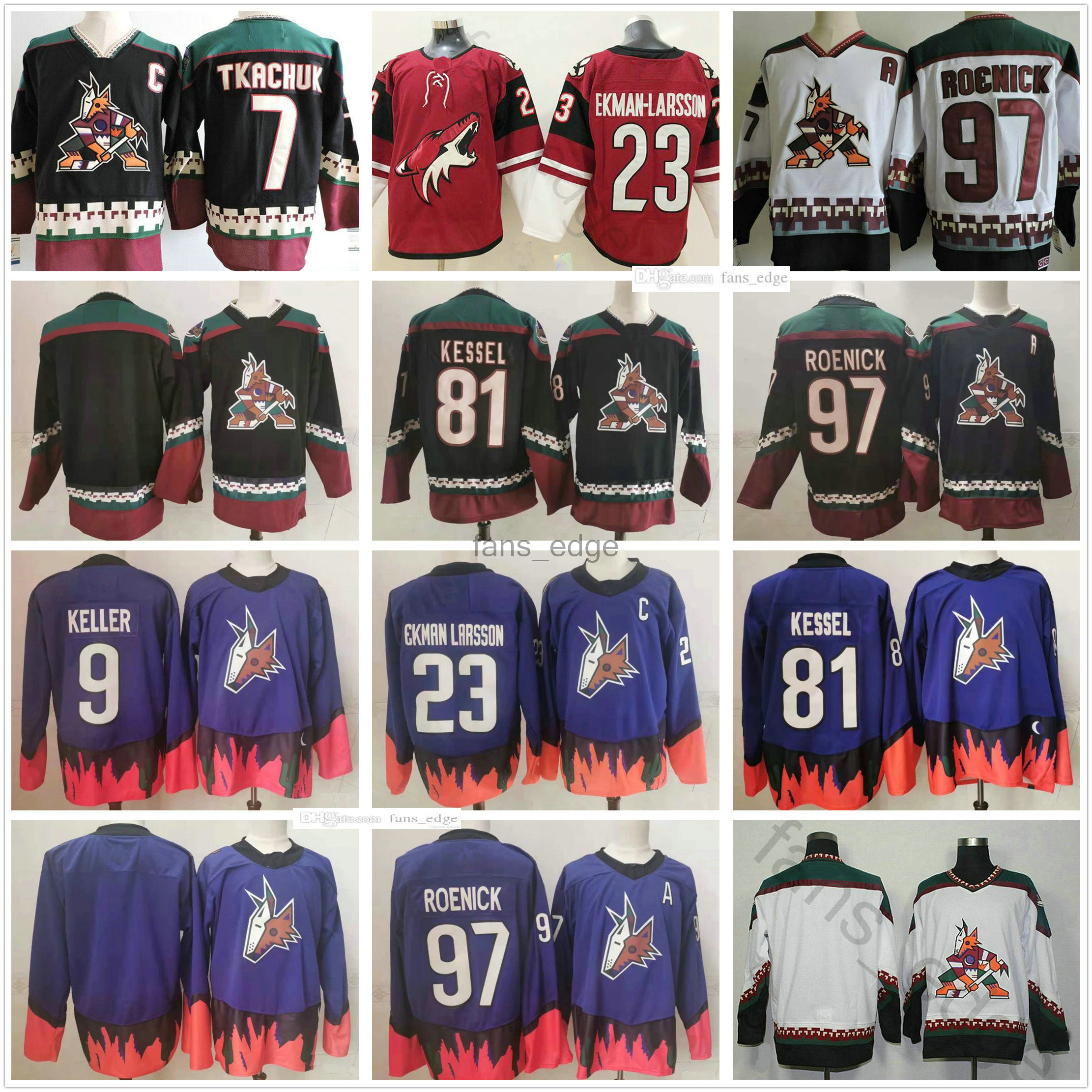Reverse Retro Arizona Coyotes Hockey Jerseys 9 Clayton Keller 81 Phil Kessel 97 Jeremy Roenick 23 Oliver Ekman-Larsson Stitched 7 Keith Tkachuk Vintage Ice Shirt, Black
Reverse Retro Arizona Coyotes Hockey Jerseys 9 Clayton Keller 81 Phil Kessel 97 Jeremy Roenick 23 Oliver Ekman-Larsson Stitched 7 Keith Tkachuk Vintage Ice Shirt, Black