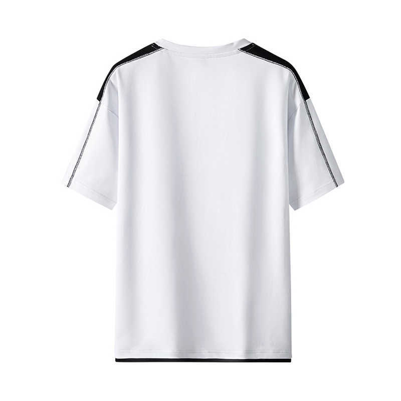 Mens Sets Summer Short Sleeve Tracksuit Men Casual Running Sweatsuit+Shorts Loose T-shirt Patchwork Sets Gym Jogger Streetwear 210603