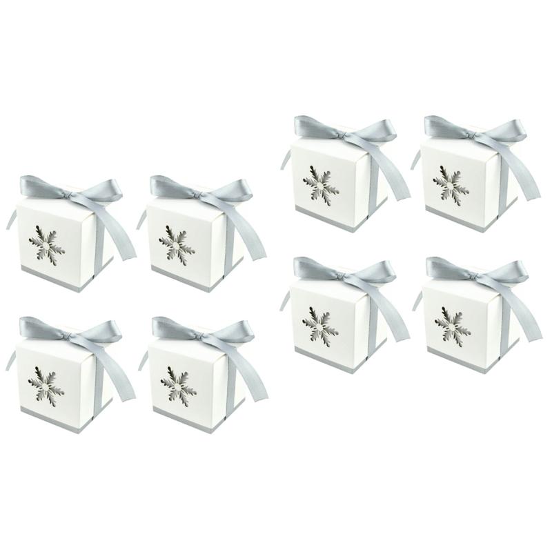 Gift Wrap 40 Pcs Candy Box Favor Wedding Holiday Hollowed-out Snowflake Shape Design With Ribbon For Kids Guest
Gift Wrap 40 Pcs Candy Box Favor Wedding Holiday Hollowed-out Snowflake Shape Design With Ribbon For Kids Guest
