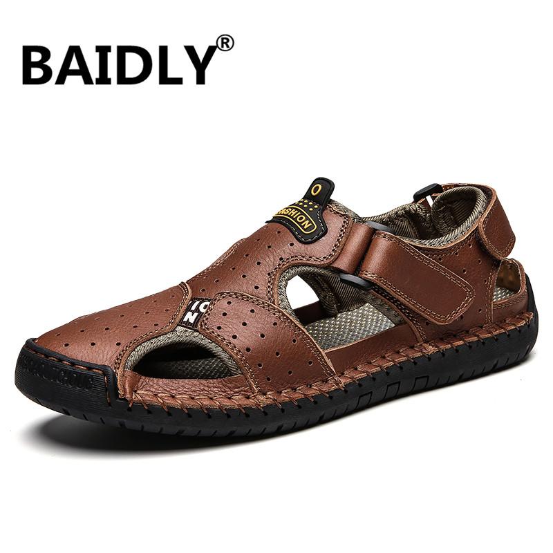 Sandals Summer Leather Men Outdoor Beach Genuine Comfortable Mens Rubber Gladiator Big Size, Black 
Sandals Summer Leather Men Outdoor Beach Genuine Comfortable Mens Rubber Gladiator Big Size, Black