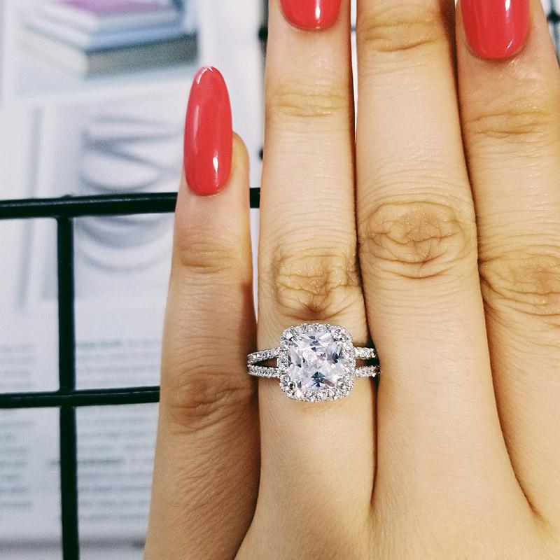 Cluster Rings Original 925 Sterling Silver Square White Sapphire Ring Finger Wedding Engagement Women Natural Gemstone For Jewelry, Golden;silver
Cluster Rings Original 925 Sterling Silver Square White Sapphire Ring Finger Wedding Engagement Women Natural Gemstone For Jewelry, Golden;silver